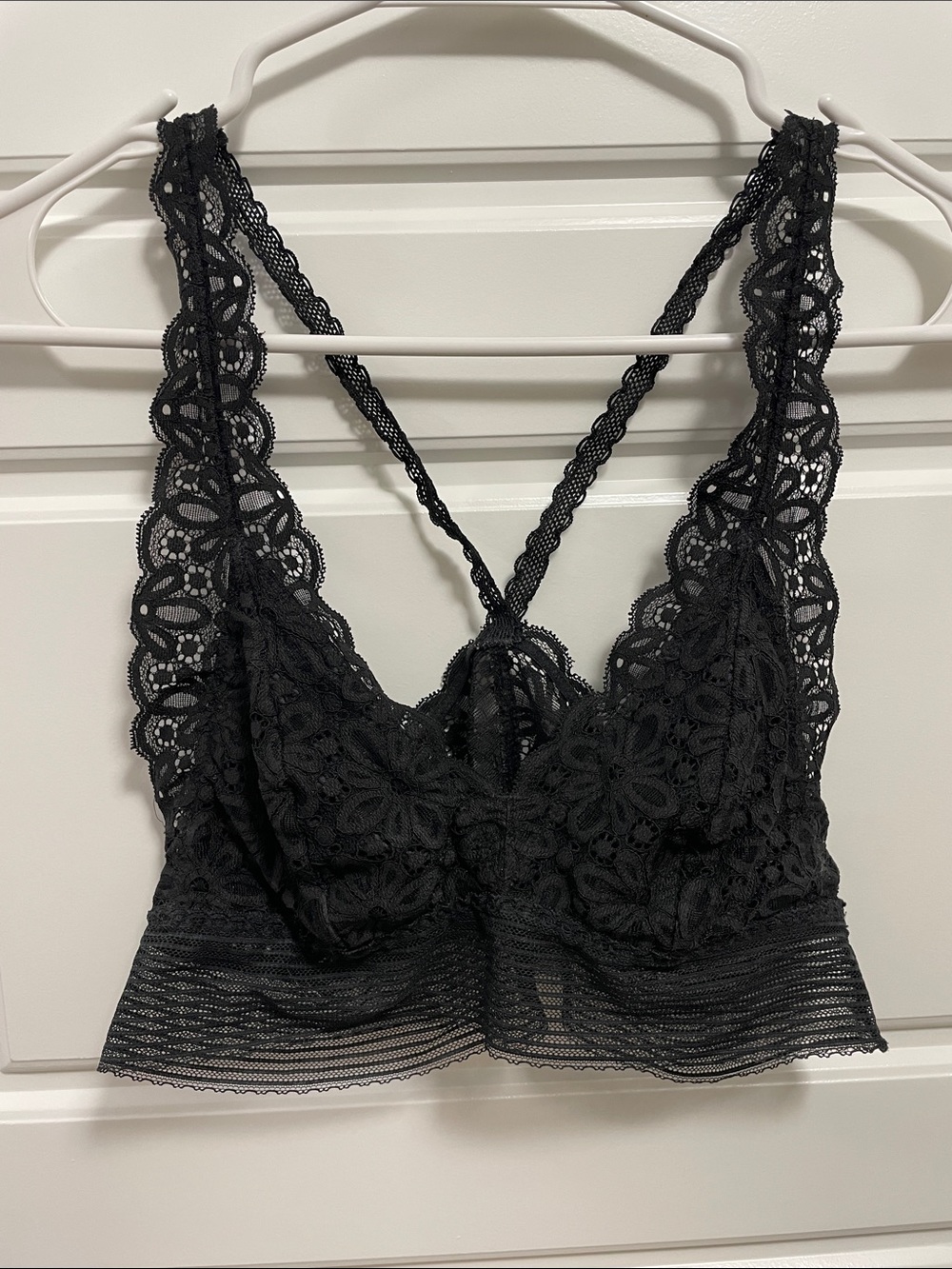 Victoria's Secret Black Lace Longline Bralette